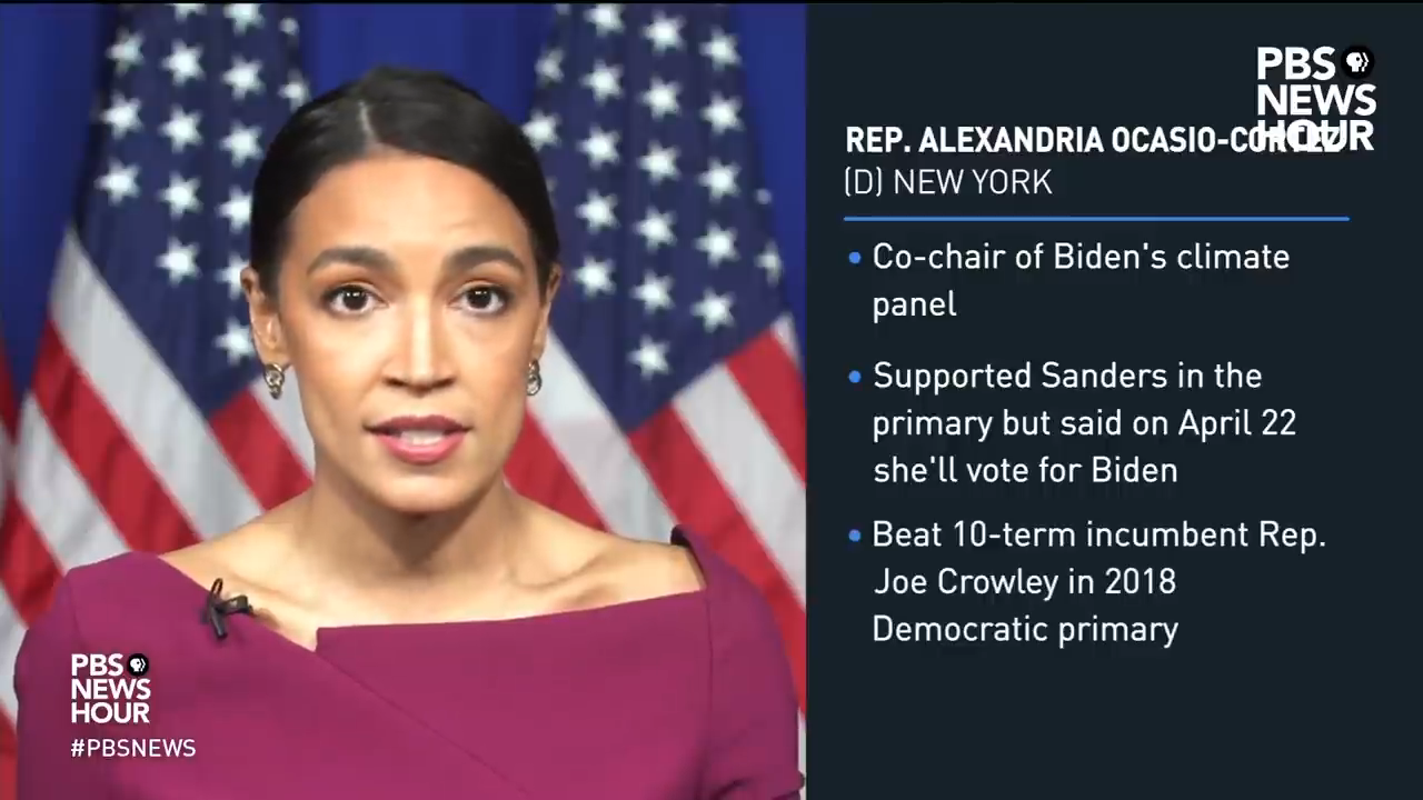 AOC speaks at the DNC