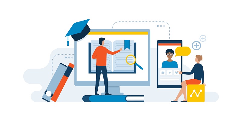 online students learning remotely