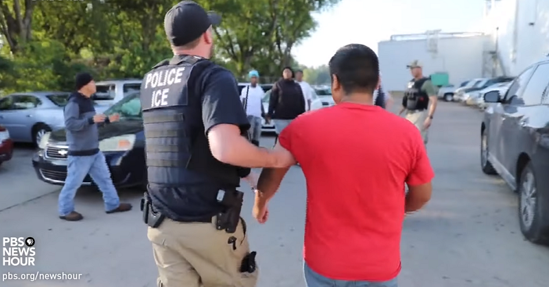 ICE Raids: ICE agents arresting workers