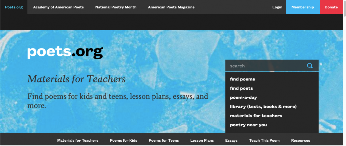 teaching methods: the academy of american poets