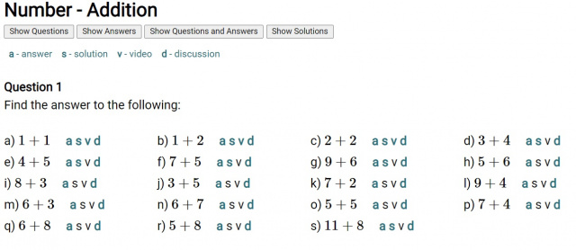 Addition Questions