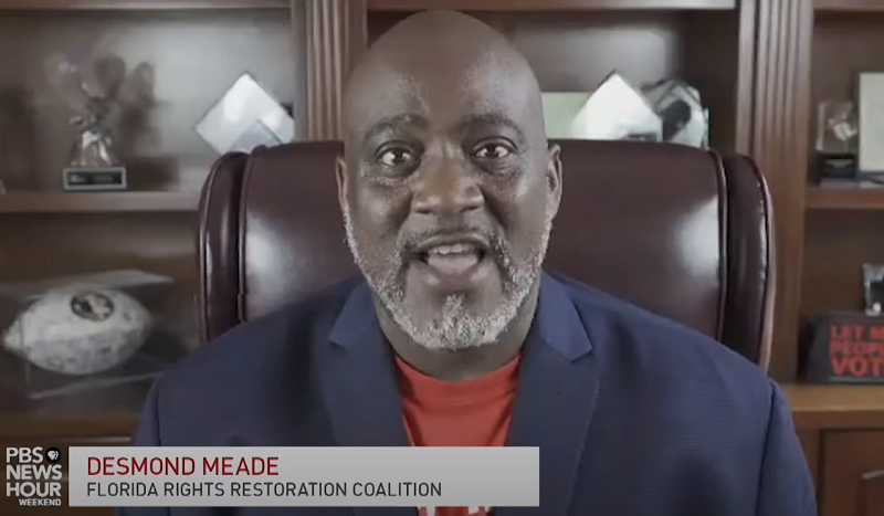 desmond meade speaks with pbs newshour extra about felon voters rights and disenfranchisement in florida