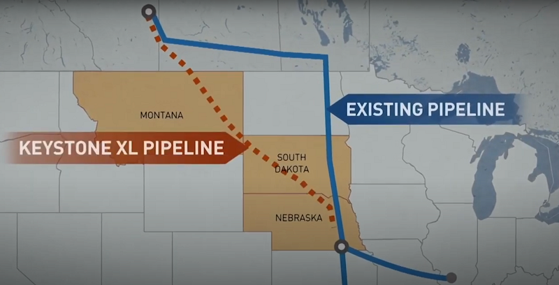 keystone xl pipeline map